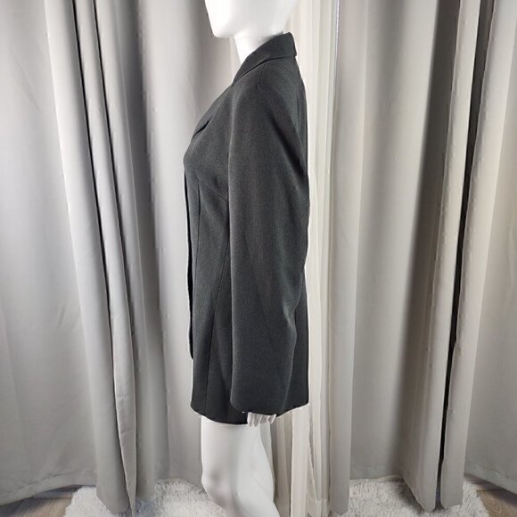 Casual Corner Woman's Dark Gray Lined Blazer. Size 10 - Picture 4 of 12